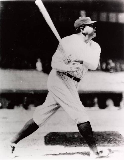 Babe Ruth Batting photograph, between 1920 and 1934