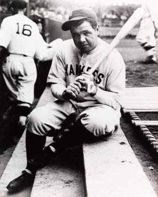 Babe Ruth Holding a Bat photograph, between 1927 and 1930