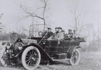 Honus Wagner in Car with Group photograph, undated