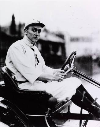 Ty Cobb in Car photograph, between 1908 and 1911