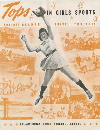 Tops in Girls Sports, All-American Girls Baseball League brochure, 1949