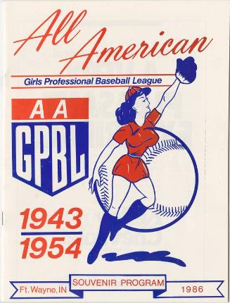 All-American Girls Professional Baseball League souvenir reunion program, 1986
