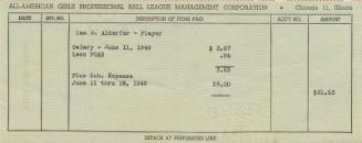 Ima G. Alderfer Paycheck stub, 1949 June 11