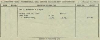 Ima G. Alderfer Paycheck stub, 1949 June 18