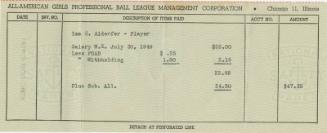 Ima G. Alderfer Paycheck stub, 1949 July 30