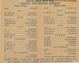 South Bend Blue Sox schedule, 1953