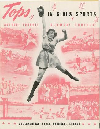 Tops in Girls Sports, All-American Girls Baseball League brochure, 1948