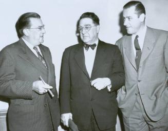 Walter O'Malley, Branch Rickey and Bob Carpenter Group photograph, 1951 December 10