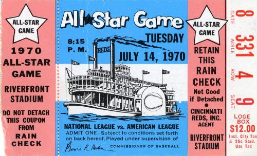 All-Star Game ticket, 1970 July 14