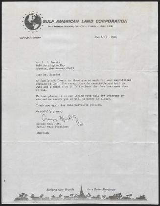 Letter from Connie Mack, Jr. to P. J. Boruta, 1968 March 19