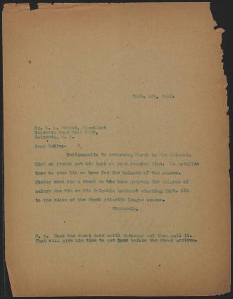 Letter from Samuel Dreyfuss to Louis Propst, 1928 September 04