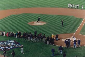 George W. Bush Throwing the First Pitch photograph, 2001 October 30