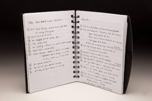 Jesse Cole notebook, 2018