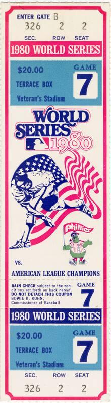 World Series Game 7 Phantom ticket, 1980