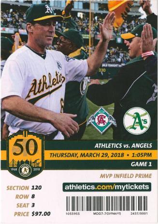 Los Angeles Angels versus the Oakland Athletics ticket, 2018 March 29