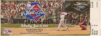 Hall of Fame Classic ticket, 2012 June 16