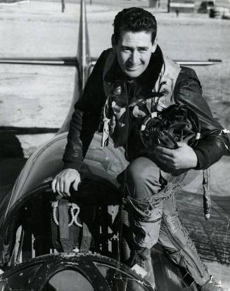 Ted Williams as Pilot photograph, probably 1953