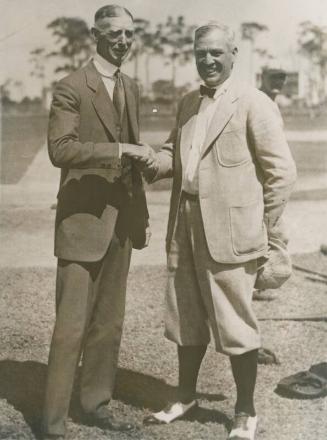 Tris Speaker and Connie Mack photograph, 1928 March 04