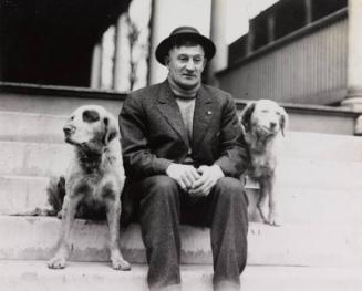 Honus Wagner and Dogs photograph, undated