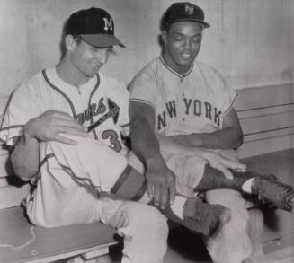 Monte Irvin and Bobby Thomson photograph, 1954