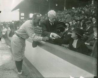 Ty Cobb with Kenesaw Mountain Landis photograph, between 1918 and 1920