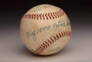 Ted Williams 1000th Extra-Base Hit baseball