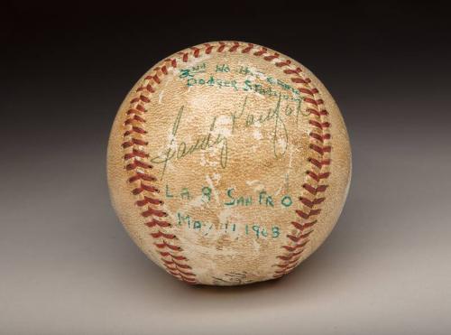 Sandy Koufax No-Hitter Autographed ball