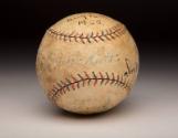 Carl Mays and Babe Ruth Autographed ball