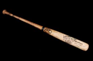 Julio Franco home run Autographed bat