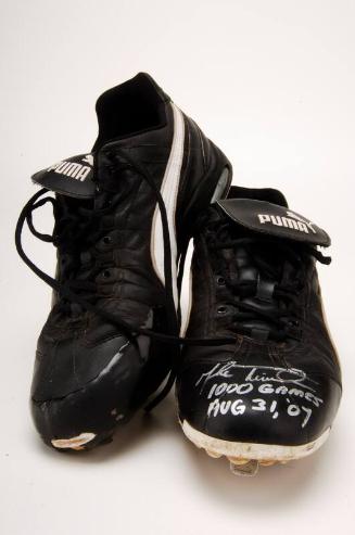 Mike Timlin 1000th Game Autographed shoes