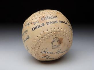 Rockford Peaches Autographed ball