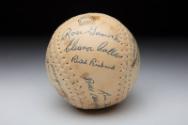 Rockford Peaches Autographed ball