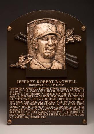 Jeff Bagwell Hall of Fame induction plaque
