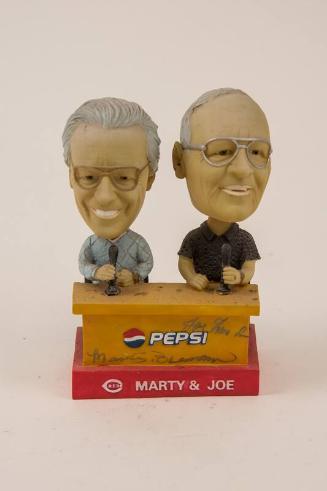 Marty Brennaman and Joe Nuxhall dual bobblehead