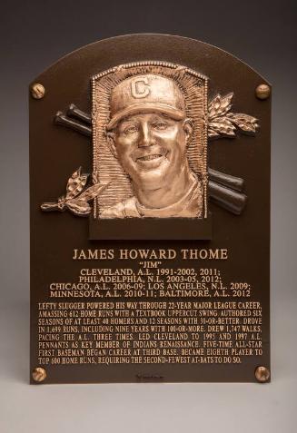 Jim Thome Hall of Fame Induction plaque