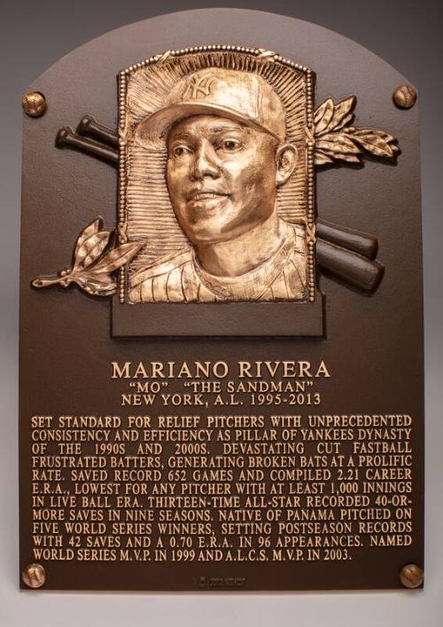 Mariano Rivera Hall of Fame Induction plaque
